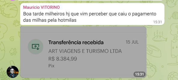 Transferência recebida de R$ 8.384,99 via Pix