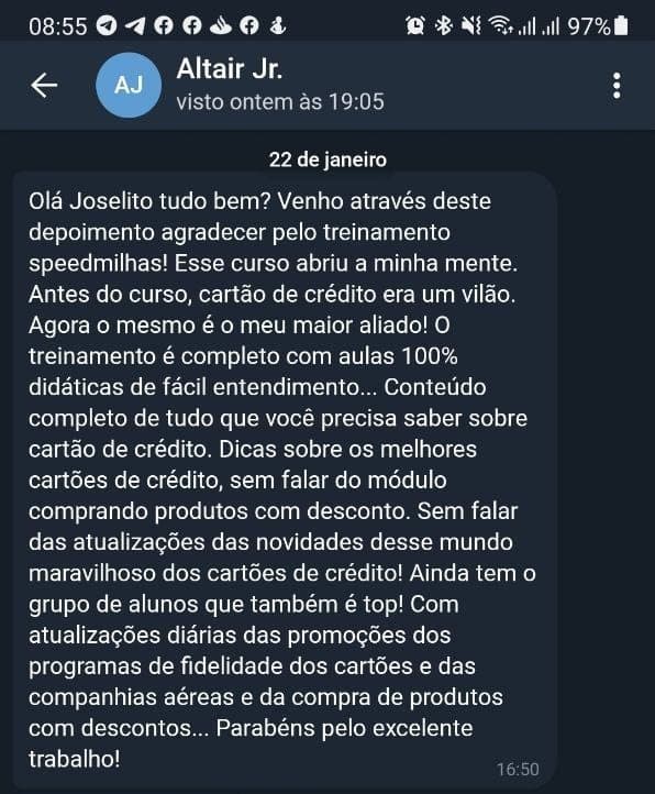 Depoimento de Altair Jr. sobre medo do cartão