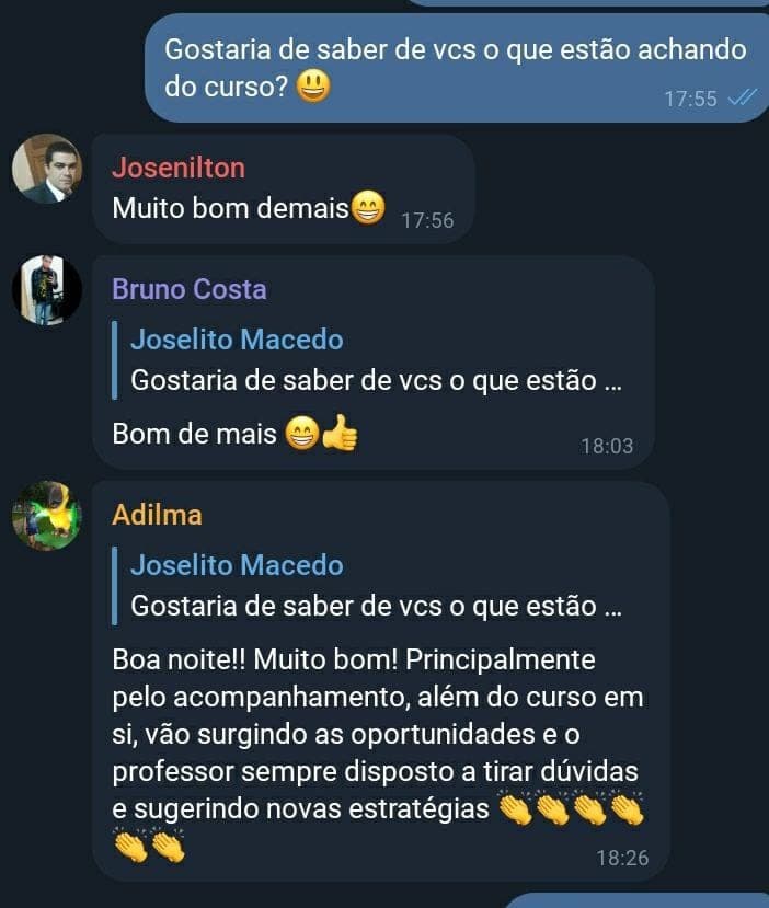 Depoimento sobre o suporte do Joselito