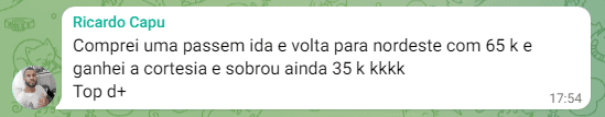 Passagem para o nordeste e sobraram 35k milhas